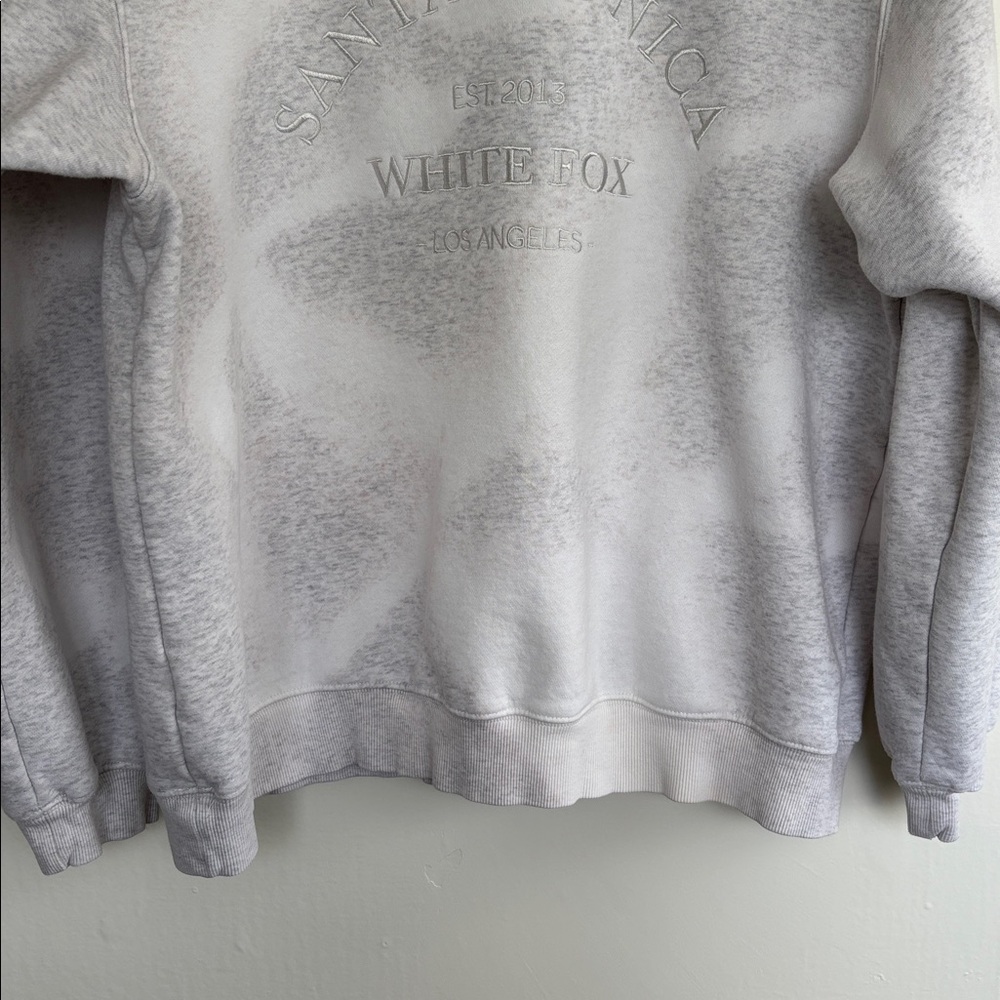 White Fox Santa Monica Tie Dye Heather Grey Sweatshirt L/XL - Picture 3 of 7